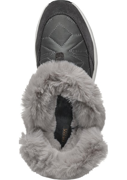 Kadın Gri D Spherica Actif X2 Kürklü Waterproof Deri Bot D46WPB0FU22C1115