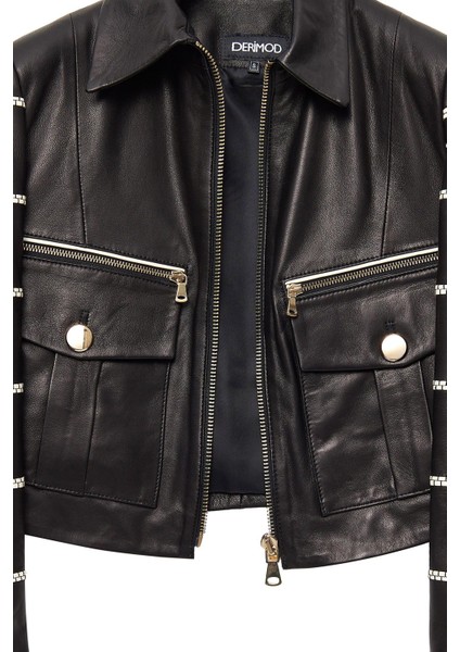 Capri Kadın Siyah Kısa Deri Ceket 24WGD5221Z5