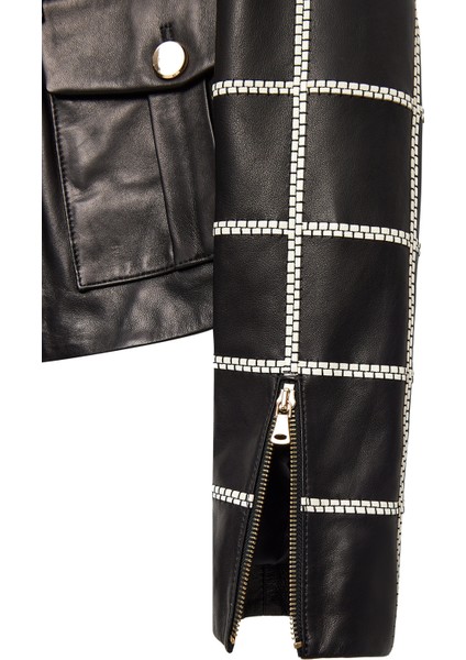 Capri Kadın Siyah Kısa Deri Ceket 24WGD5221Z5