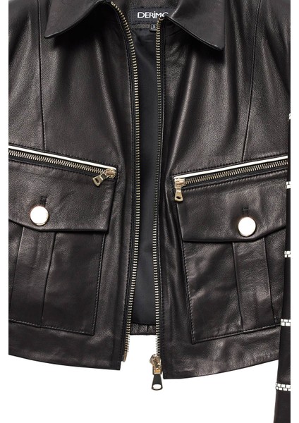 Capri Kadın Siyah Kısa Deri Ceket 24WGD5221Z5