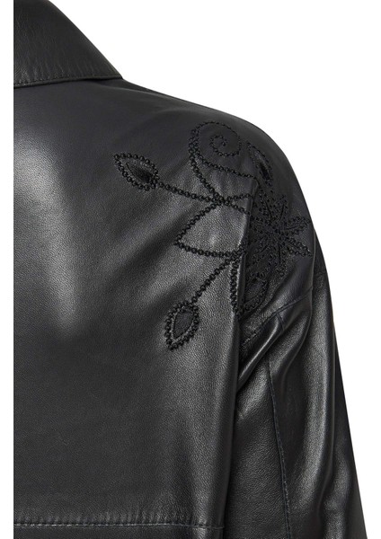 Jennifer Kadın Siyah Deri Ceket 24WGD5228U7