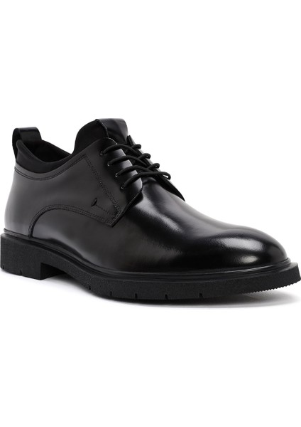 Erkek Siyah Bağcıklı Casual Ayakkabı 24WFD750122