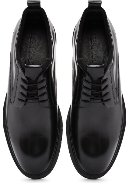 Erkek Siyah Bağcıklı Casual Ayakkabı 24WFD750122