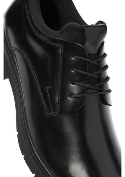 Erkek Siyah Bağcıklı Casual Ayakkabı 24WFD750122