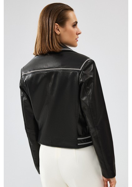 Lady Kadın Siyah Kısa Deri Ceket 24WGD5213VE