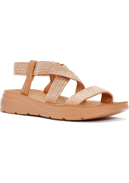 Kadın Bej Hasır Comfort Sandalet 25SFE4615M7