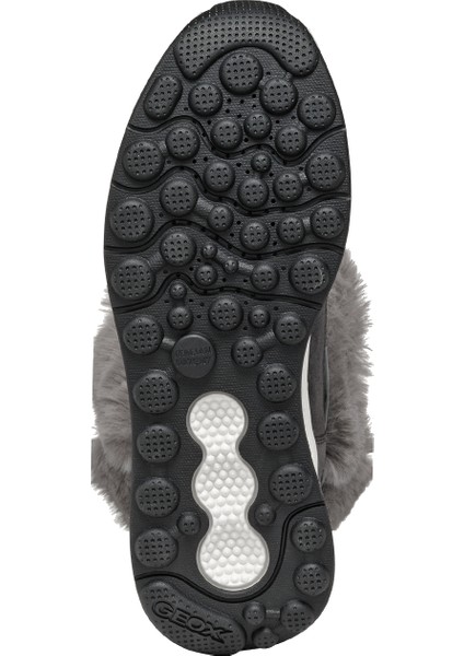 Kadın Gri D Spherica Actif X2 Kürklü Waterproof Deri Bot D46WPB0FU22C1115