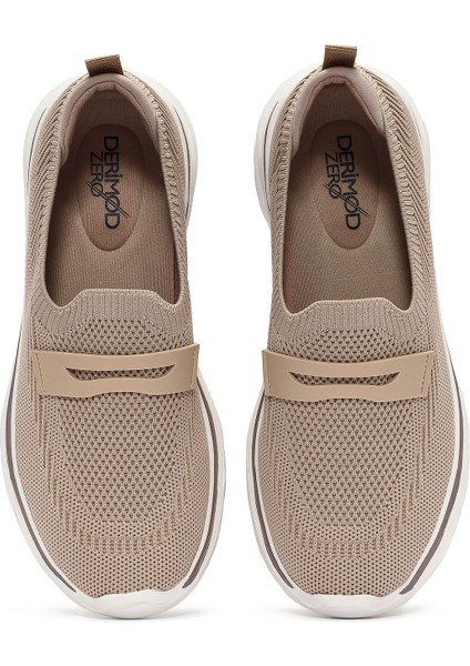 Zero Kadın Bej Kumaş Kalın Tabanlı Sneaker 25SFE49516F