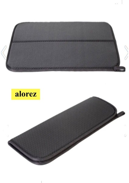 Gri Mikrofiber Bulaşık Kurulama Matı 36X45CM, Pratik ve Dayanıklı Bulaşık Altlığı