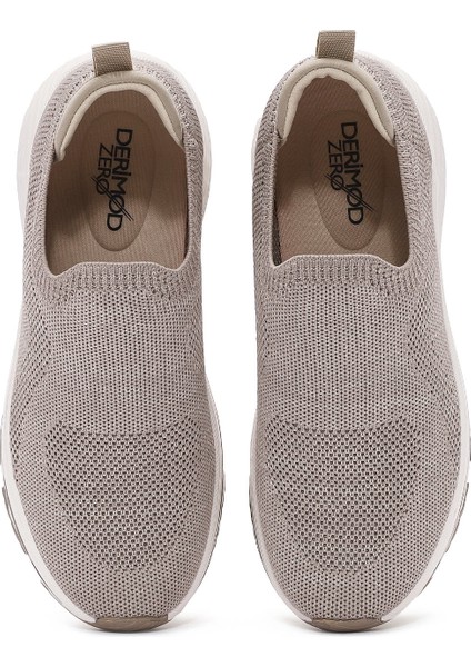 Zero Kadın Bej Kalın Tabanlı Kumaş Sneaker 25SFE49536F