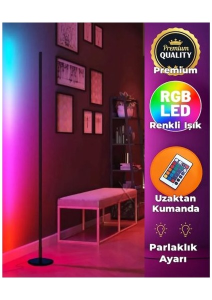 LED Rgb Ayaklı Lambader Kumandalı Lamba 1020 fiyatları