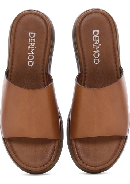 Kadın Taba Kalın Tabanlı Deri Terlik 25SFD330318