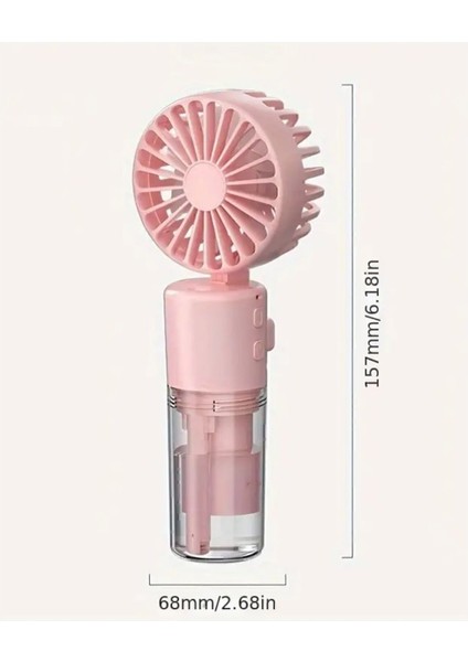 Mini Fan Şarjlı El Fanı Su Püskürtmeli Boyuna Asmalı Mini Klima Fan Vantilatör