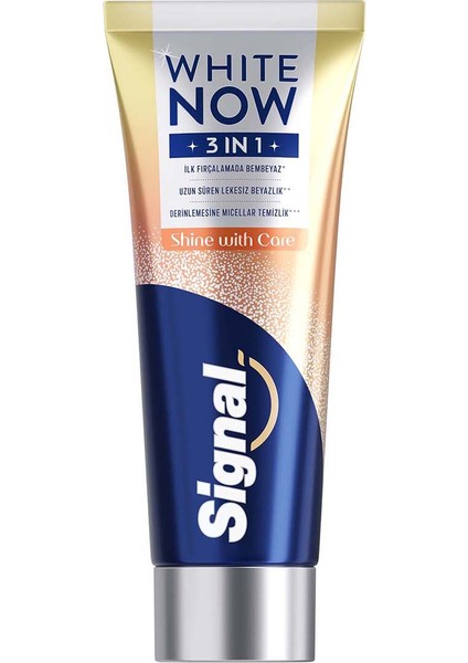 White Now Diş Macunu 3 In 1 Shine With Care 75 ml fiyatları