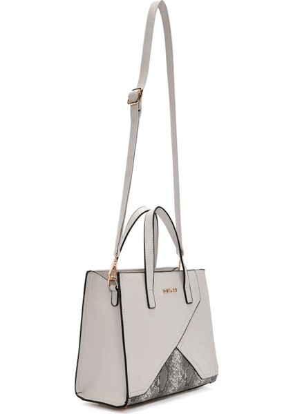 Kadın Gri Uzun Askılı Klasik Kol Çantası 25SBD260914