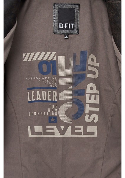 Morant Erkek Kahverengi Vintage Slim-Fit Deri Ceket 24WGF6554G6