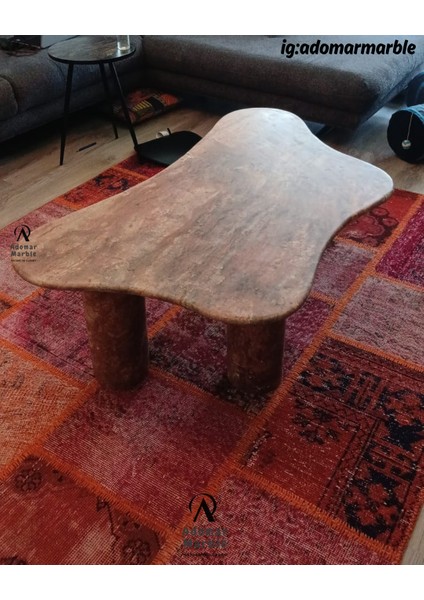 Kırmızı Traverten There Cloud Orta Sehpa, Traverten Orta Sehpa, Özel Ölçü, Gerçek Traverten fiyatları