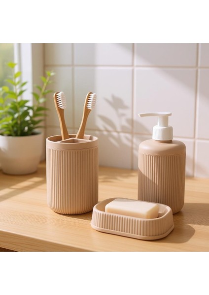 3lü Banyo Seti Bej fiyatları