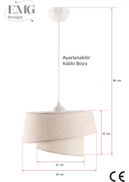 Şık Bej Modern Kumaş Başlıklı Çok Katlı Çok Işlevli Avize fırsatları