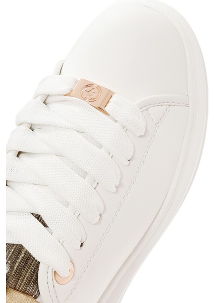 Acbc x Kadın Beyaz Bağcıklı Kalın Tabanlı Sneaker 24WFD435014