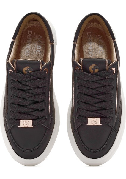 Acbc x Kadın Siyah Bağcıklı Kalın Tabanlı Sneaker 24WFD435118