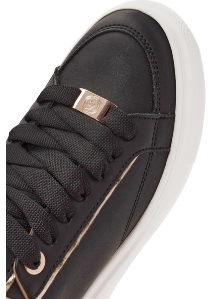 Acbc x Kadın Siyah Bağcıklı Kalın Tabanlı Sneaker 24WFD435118