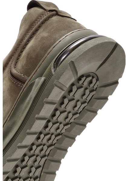Erkek Haki Bağcıklı Süet Deri Sneaker 24Wfd603910