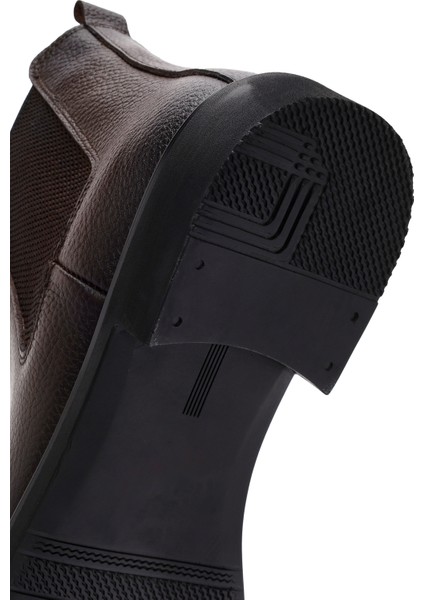 Erkek Kahverengi Deri Casual Chelsea Bot 24WFD7540FT