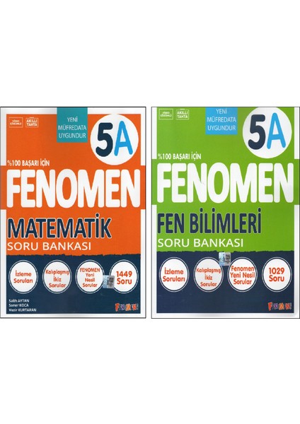 Fenomen 5.sınıf 5A Matematik Soru Bankası+Fenomen 5.sınıf 5A Fen Bilimleri Soru Bankası (2 Kitap)