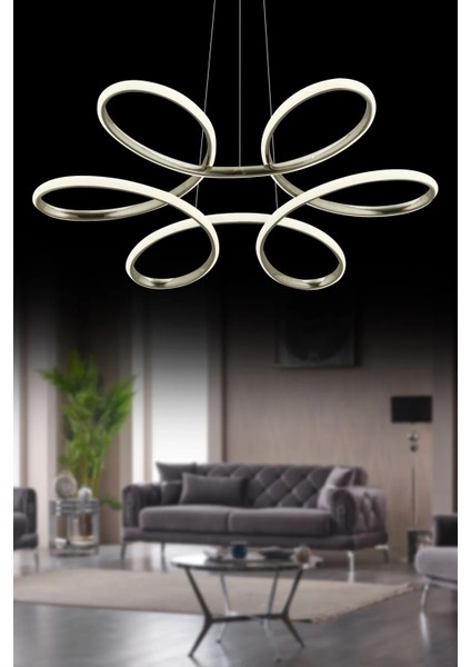 Istanbul Avize Megie Gümüş Ledli Lüx Modern Beyaz Power LED Avize fiyatları