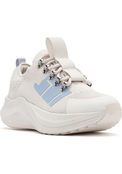 Zero Kadın Gri Kalın Tabanlı Bağcıklı Kumaş Sneaker 25SFD43166F