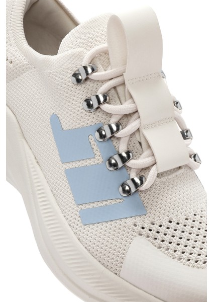 Zero Kadın Gri Kalın Tabanlı Bağcıklı Kumaş Sneaker 25SFD43166F