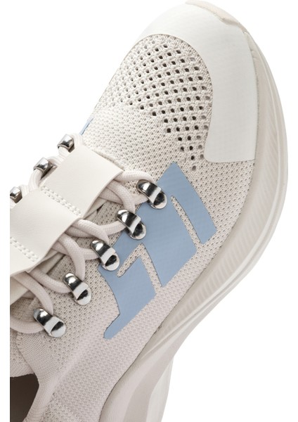 Zero Kadın Gri Kalın Tabanlı Bağcıklı Kumaş Sneaker 25SFD43166F