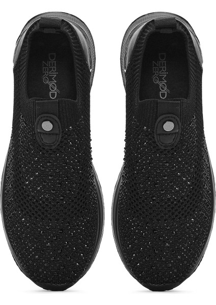 Zero Kadın Siyah Taşlı Sneaker 25sfd43136f