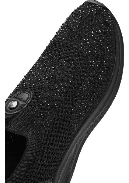 Zero Kadın Siyah Taşlı Sneaker 25sfd43136f