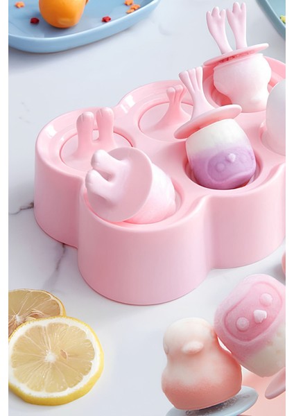 Hayvan Temalı Silikon Dondurma Kalıbı, 6 Bölmeli Buz ve Dondurma Kalıbı fiyatları