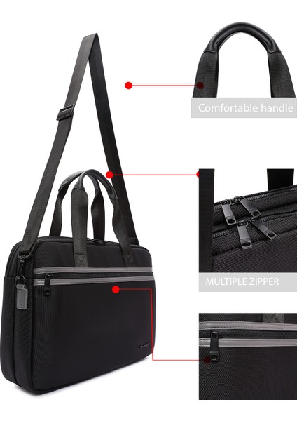D-Pack Erkek Siyah Uzun Askılı Kumaş Evrak Çantası 24WBD30146F