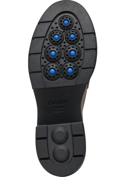 Kadın Vizon Spherica EC15 Kalın Topuklu Süet Deri Maskülen Loafer D46WWD00022C6029