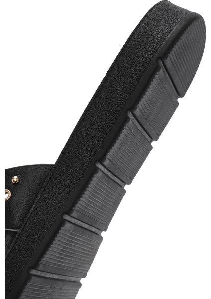 Kadın Siyah Taşlı Terlik 25SFE463418