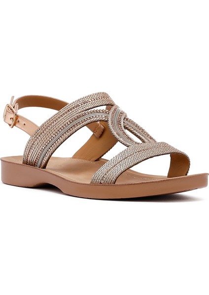 Kadın Pembe Taşlı Sandalet 25SFE464914