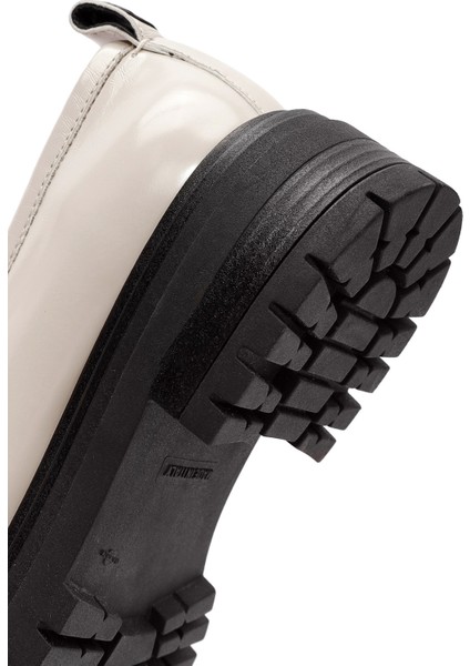 Acbc x Kadın Krem Kalın Tabanlı Maskülen Loafer 24WFD435522
