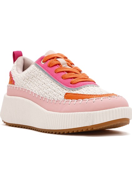Kadın Çok Renkli Bağcıklı Kalın Tabanlı Örgülü Sneaker 25SFD43086F