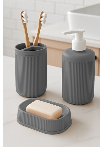 3lü Banyo Seti Antrasit