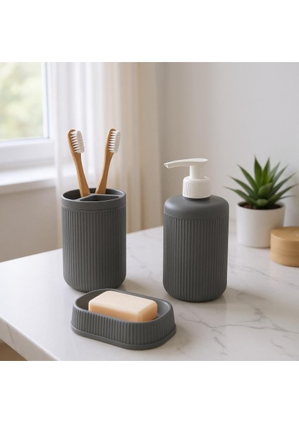 3lü Banyo Seti Antrasit fiyatları