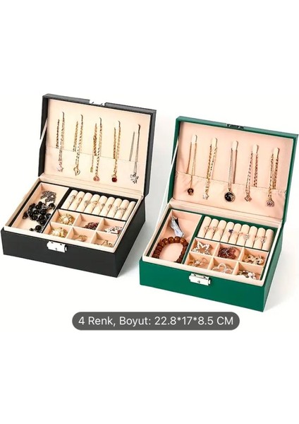 Kilitli Lüks Çift Katmanlı Takı Organizatörü fiyatları