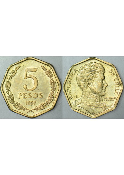 Şili 5 Peso 1997.