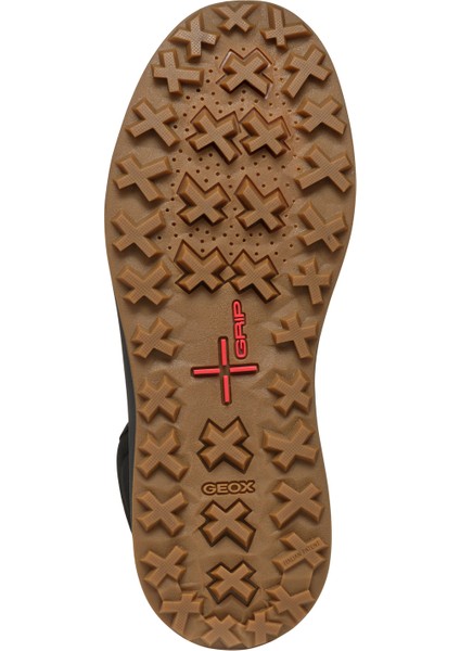 Erkek Siyah Granito + Grip Abx Bağcıklı Waterproof Deri Casual Bot U46FZB0FFFUC9999