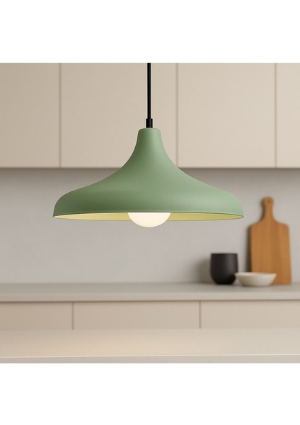 Yeşil Metal Sarkıt Avize, Retro Rustik ve Modern Endüstriyel Tasarım modelleri