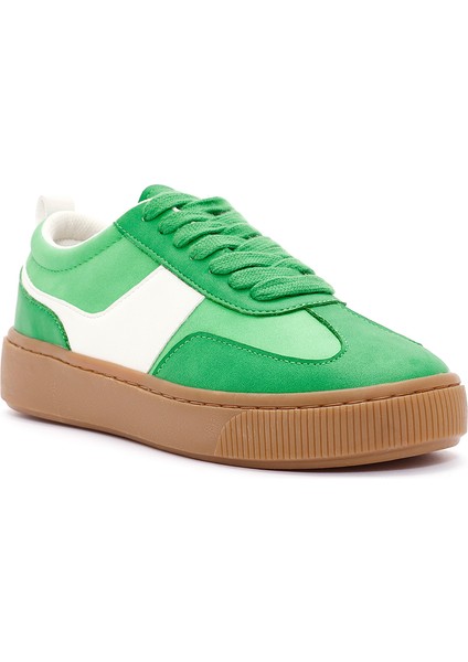 Acbc x Kadın Yeşil Bağcıklı Süet Sneaker 24WFD435310