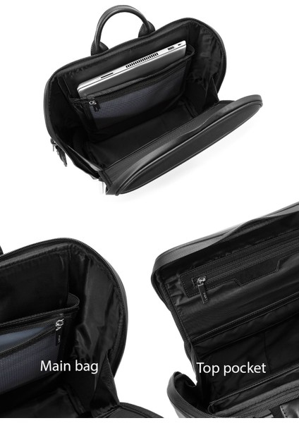 D-Pack Erkek Siyah Kumaş Sırt Çantası 24WBD30216F